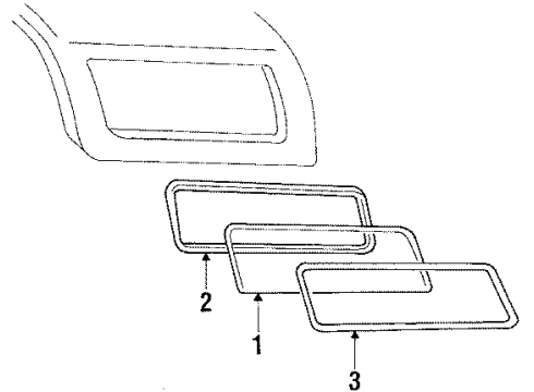 1985 Ford Bronco Stationary Glass Diagram