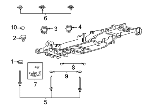 2024 Ford F-150 Body Mounting - Frame Diagram 4 - Thumbnail