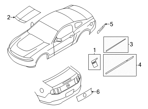2012 Ford Mustang Stripe Tape Diagram 12 - Thumbnail