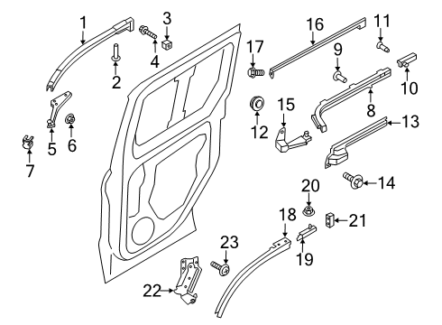 2020 Ford Transit Connect Door Hardware Diagram