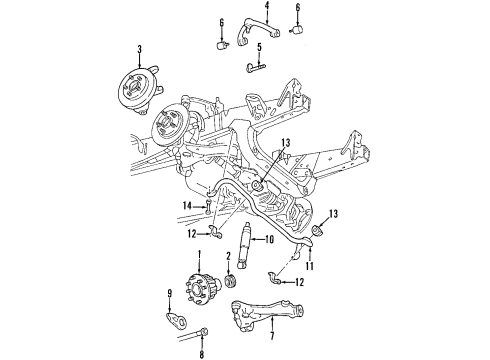 1998 Ford F-250 Lower Control Arm - Front Diagram