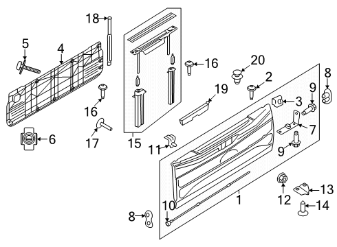 2025 Ford F-150 Tail Gate Diagram 4 - Thumbnail