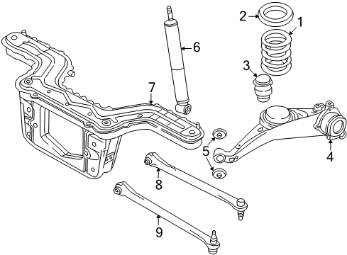 2006 Mercury Mariner Rear Suspension Components Diagram 4 - Thumbnail