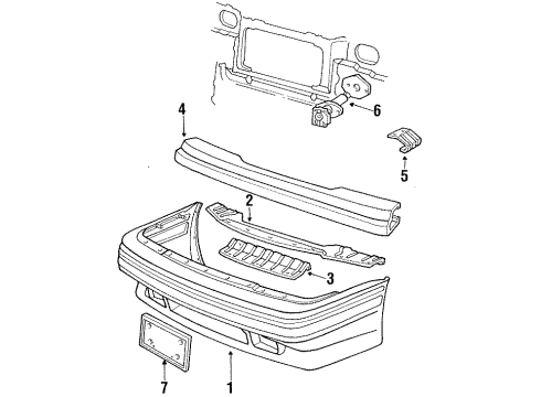 1987 Ford Escort Bumper Assembly - Front Diagram
