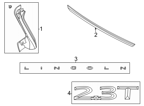 2024 Lincoln Corsair Exterior Trim - Lift Gate Diagram