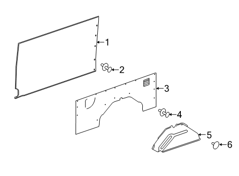 2022 Ford Transit-350 HD Interior Trim - Side Panel Diagram 15 - Thumbnail
