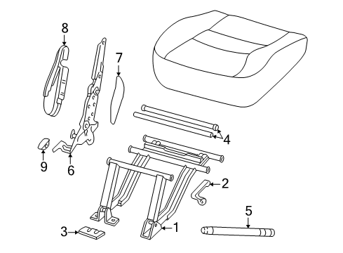 2002 Ford Expedition Rear Seat Components Diagram 2 - Thumbnail