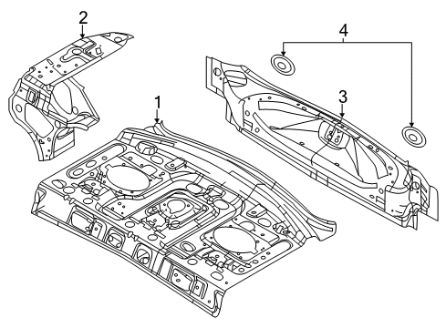 2014 Ford Special Service Police Sedan Rear Body Diagram