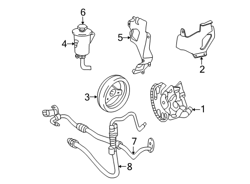 2006 Mercury Mountaineer P/S Pump & Hoses Diagram 2 - Thumbnail