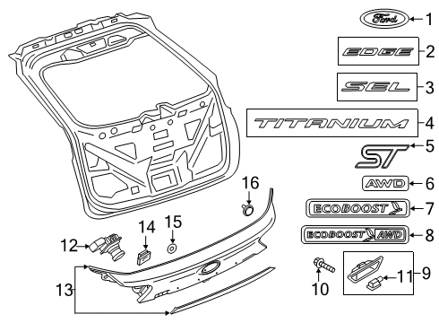 2024 Ford Edge Parking Aid Diagram 6 - Thumbnail