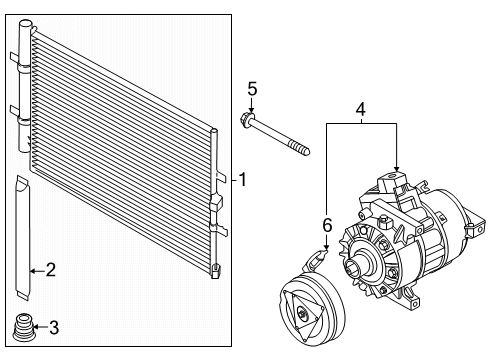 2024 Ford Transit-350 HD A/C Compressor Diagram 2 - Thumbnail