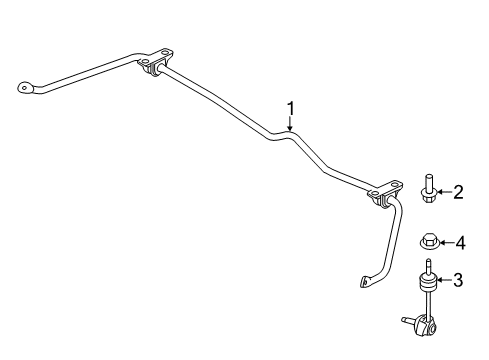 2013 Lincoln MKS Stabilizer Bar & Components Diagram 5 - Thumbnail