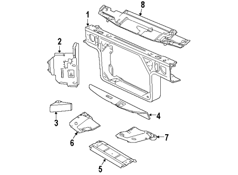 1999 Ford Crown Victoria Radiator Support Diagram
