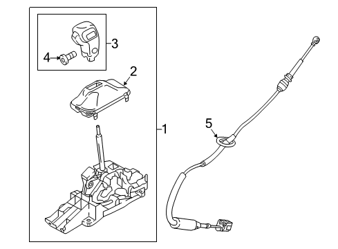 2020 Ford F-150 Shift Knob Diagram for JL3Z-7213-BC