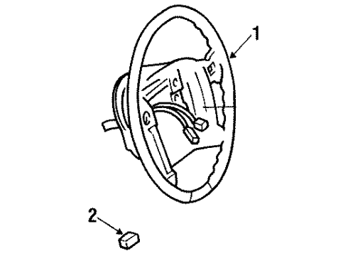 1992 Mercury Capri Steering Wheel & Trim Diagram