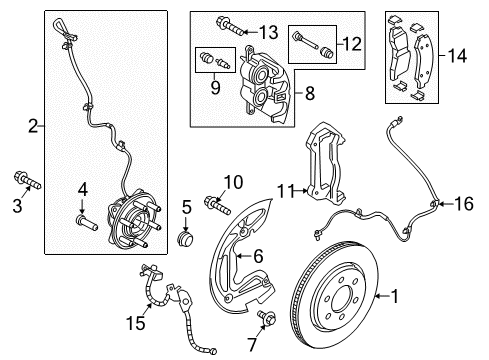 2020 Ford F-150 Front Brakes Diagram