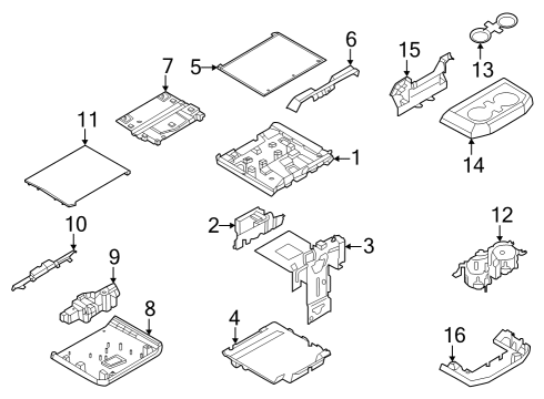 2022 Ford F-150 Front Console Diagram 10 - Thumbnail