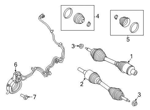 2025 Ford F-150 Drive Axles - Front Diagram 2 - Thumbnail