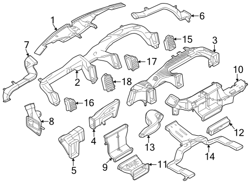 2025 Ford F-250 Super Duty Ducts Diagram 2 - Thumbnail