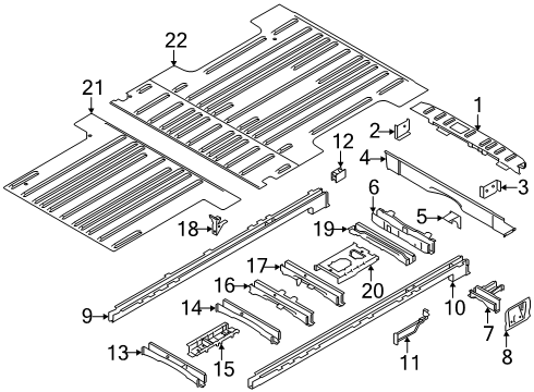 2024 Ford Transit-350 Rear Floor & Rails Diagram 5 - Thumbnail