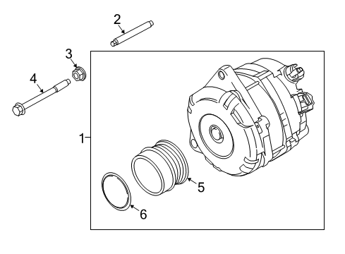 2018 Lincoln MKX Alternator Diagram for F2GZ-10346-A