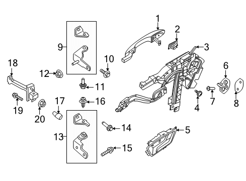 2020 Ford Escape Rear Door Diagram