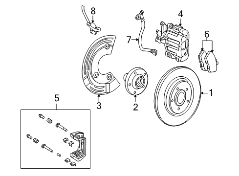 2008 Ford Taurus X Brake Components Diagram 3 - Thumbnail