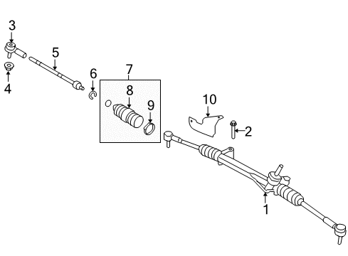 2012 Ford Escape Steering Gear & Linkage Diagram 3 - Thumbnail