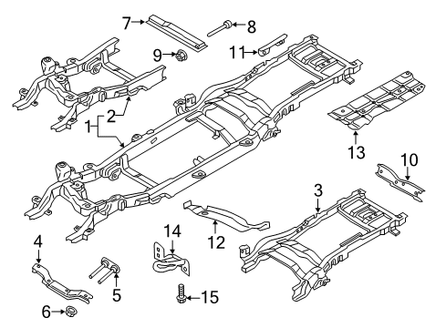 Rear Crossmember Diagram for HC3Z-5K007-B