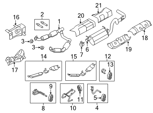 2010 Ford E-350 Super Duty Exhaust Components Diagram 2 - Thumbnail