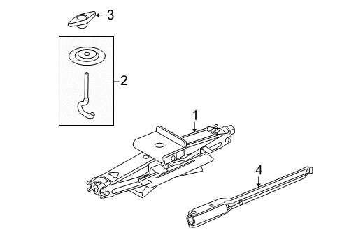 2003 Mercury Marauder Jack & Components Diagram
