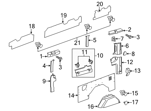 2022 Ford Transit-350 HD Interior Trim - Side Panel Diagram 5 - Thumbnail