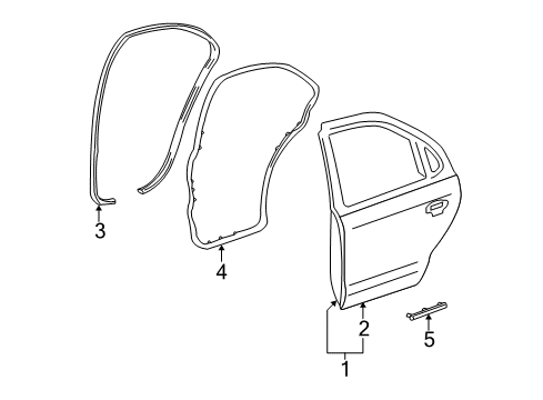 2001 Lincoln LS Door & Components Diagram 2 - Thumbnail