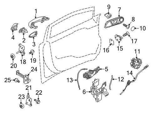 2018 Ford Fiesta Front Door Diagram