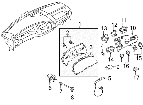 2008 Ford E-150 A/C & Heater Control Units Diagram