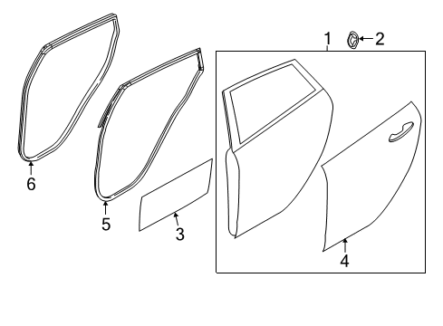 2017 Ford Fiesta Door & Components Diagram 3 - Thumbnail