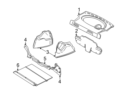 2007 Ford Focus Interior Trim - Rear Body Diagram 3 - Thumbnail