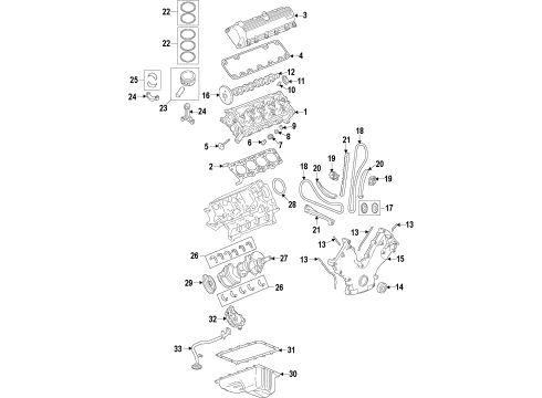 2010 Ford F-150 Pistons, Rings & Bearings Diagram 3 - Thumbnail