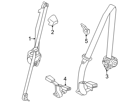 2024 Ford Ranger Seat Belt Diagram
