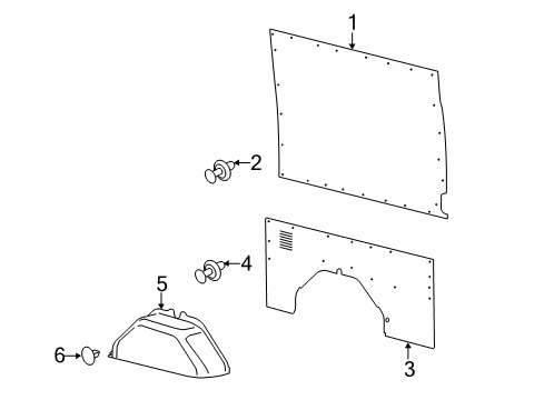 2022 Ford Transit-350 HD Interior Trim - Side Panel Diagram 18 - Thumbnail
