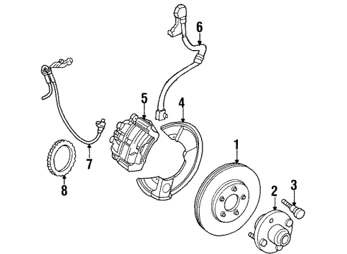 1998 Ford Taurus Front Brakes Diagram