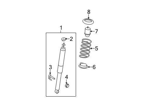 2008 Ford Edge Shocks & Components Diagram