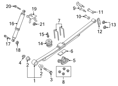 2023 Ford Ranger Rear Suspension Components Diagram