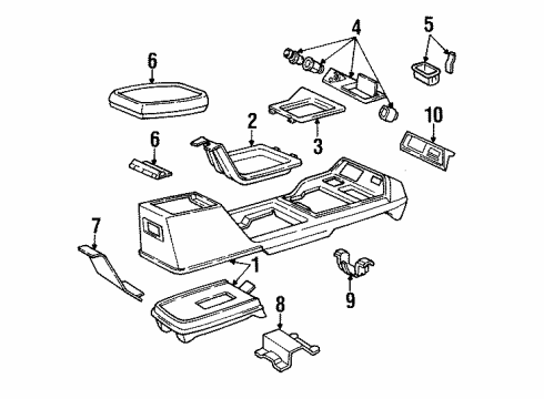 1984 Ford Mustang Glove Box Diagram for E4ZZ6106010B