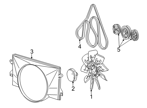 1999 Ford E-150 Econoline Cooling Fan Diagram 2 - Thumbnail