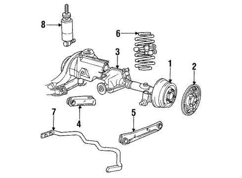 1985 Mercury Grand Marquis Axle Housing - Rear Diagram