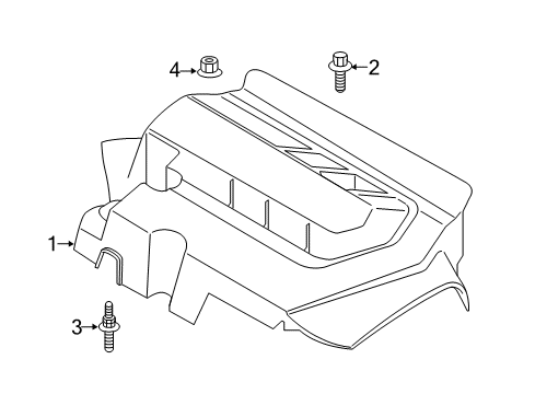 2017 Ford Fusion Engine Appearance Cover Diagram