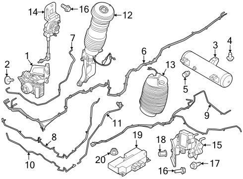 2024 Lincoln Aviator Ride Control Components Diagram