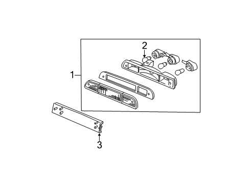 2005 Ford F-250 Super Duty High Mount Lamps Diagram