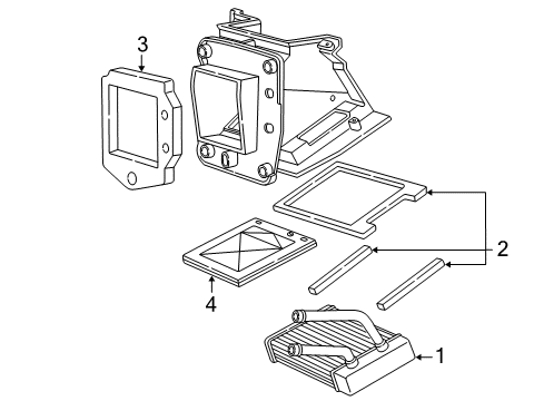 1995 Ford E-150 Econoline Club Wagon Heater Components Diagram